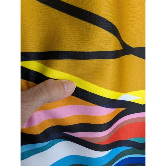 NWT Maia Multicolor Mini Short Sleeve Dress Size 10 Stretch Art to Wear Modern - Picture 9 of 10